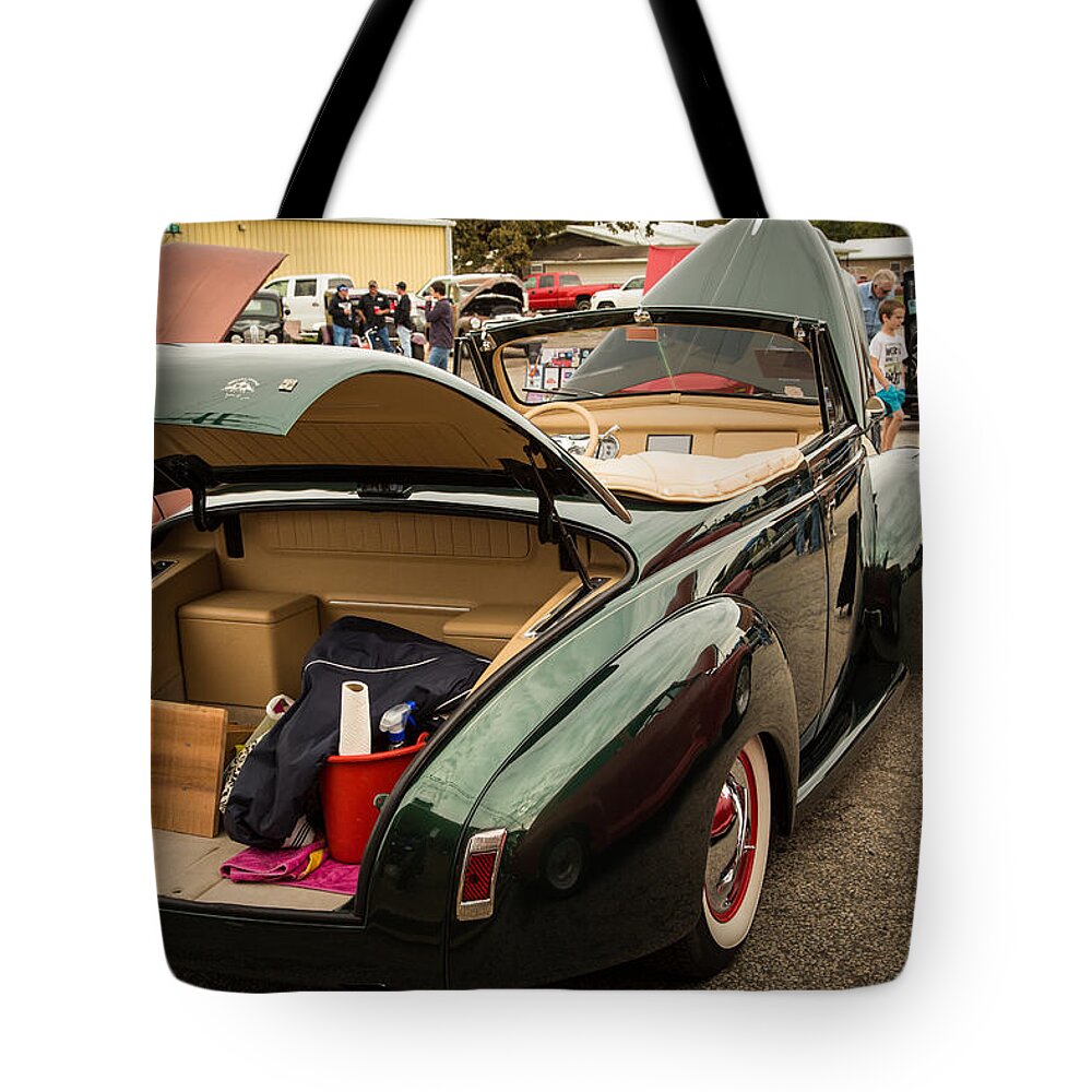 1940 Mercury Eight Convertible Tote Bag featuring the photograph 1940 Mercury Convertible Vintage Classic Car Photograph 5232.02 by M K Miller