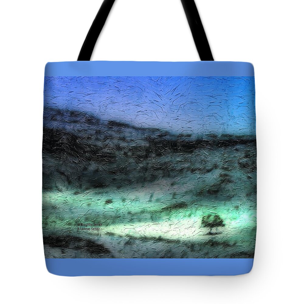 Abstract Tote Bag featuring the photograph 1950's - View from the Village by Lenore Senior