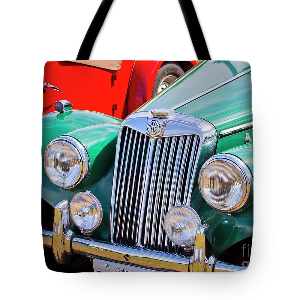 1954 Tote Bag featuring the photograph 1954 MG TF Sports Car by Chris Dutton