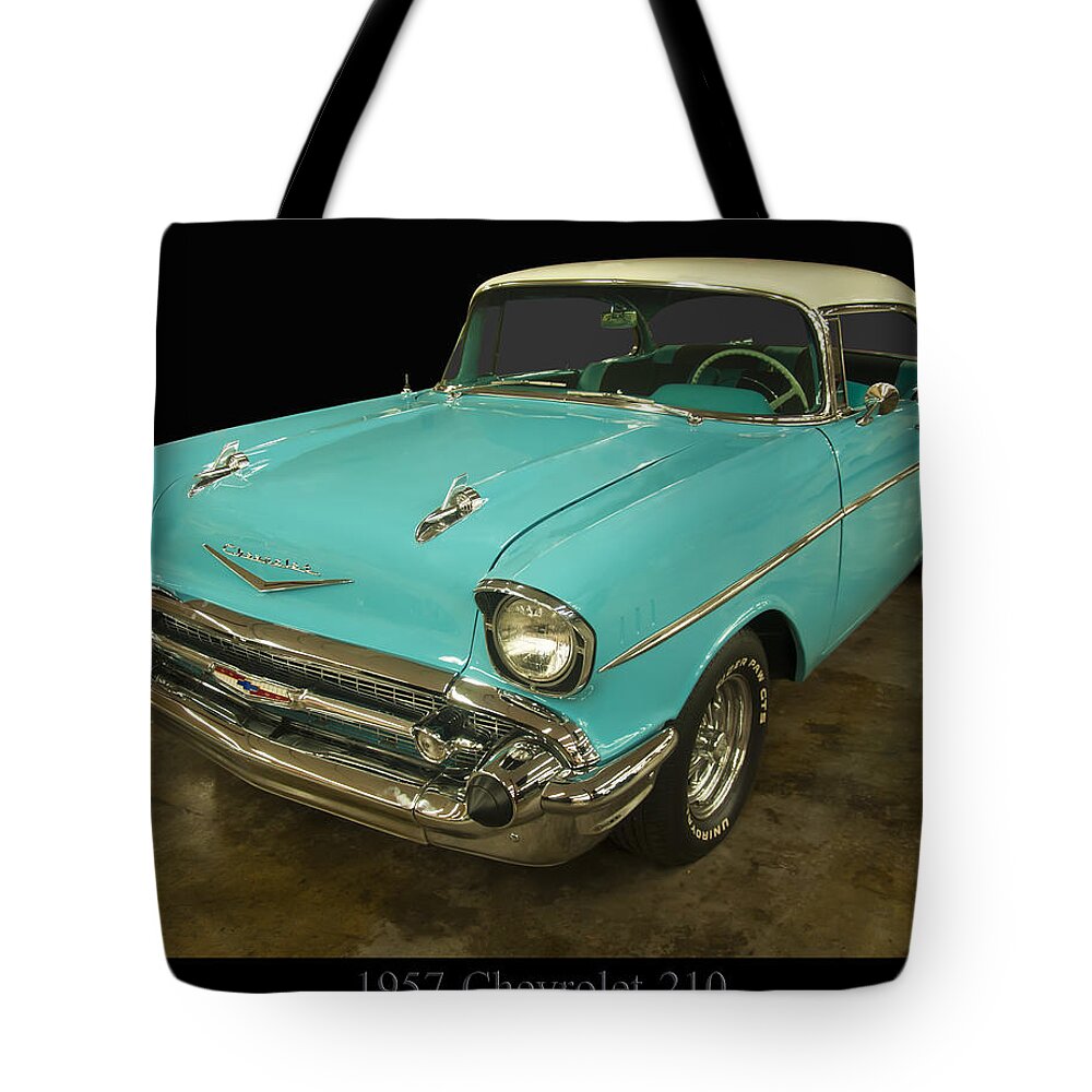 Chevrolet Tote Bag featuring the photograph 1957 Chevrolet 210 by Flees Photos