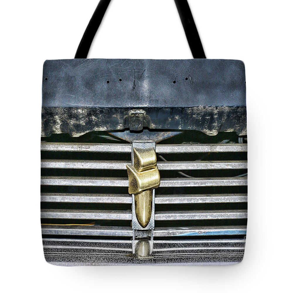 Paul Ward Tote Bag featuring the photograph 1958 Plymouth Belvidere Grill by Paul Ward