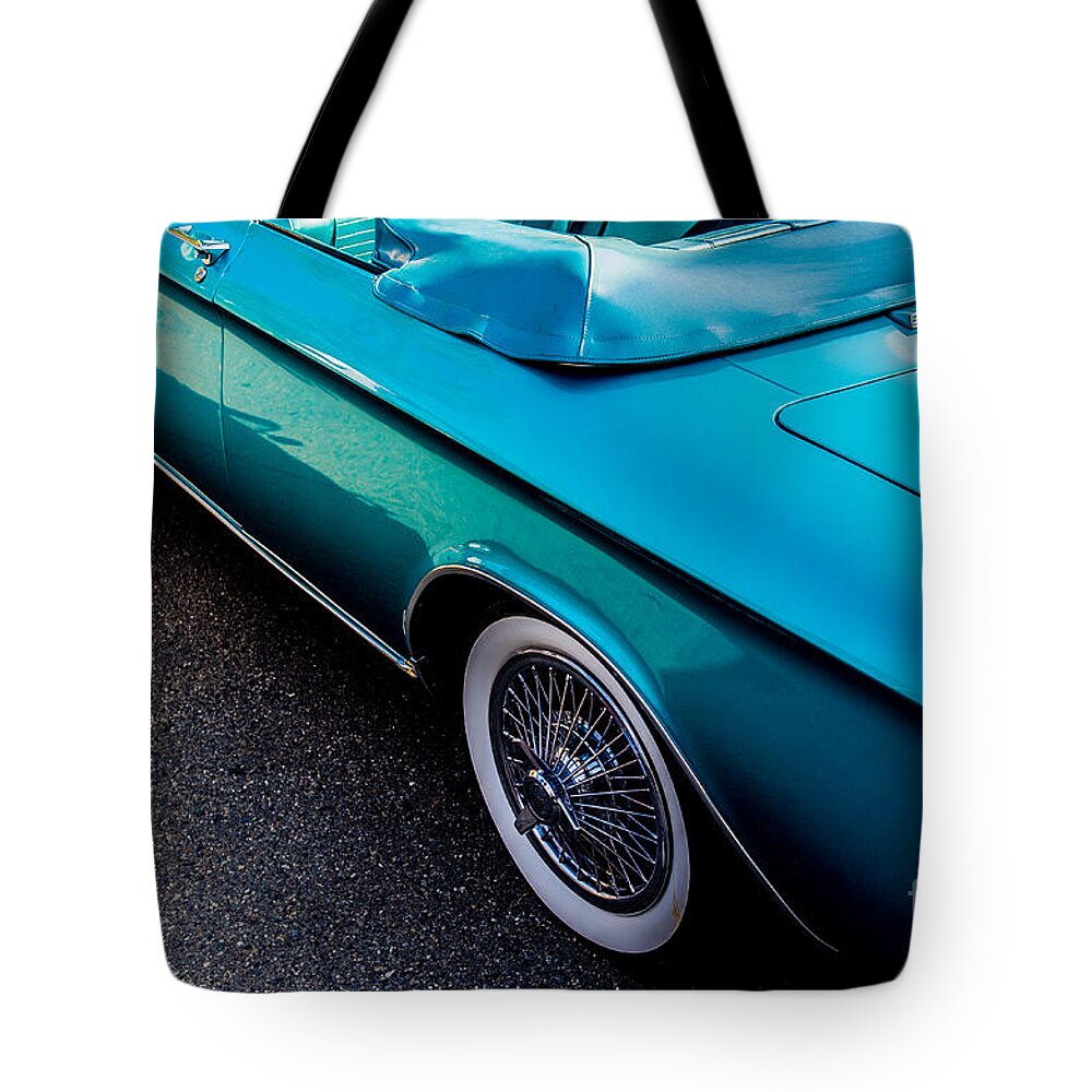Classic Car Tote Bag featuring the photograph 1964 Chevrolet Corvair Side View by M G Whittingham