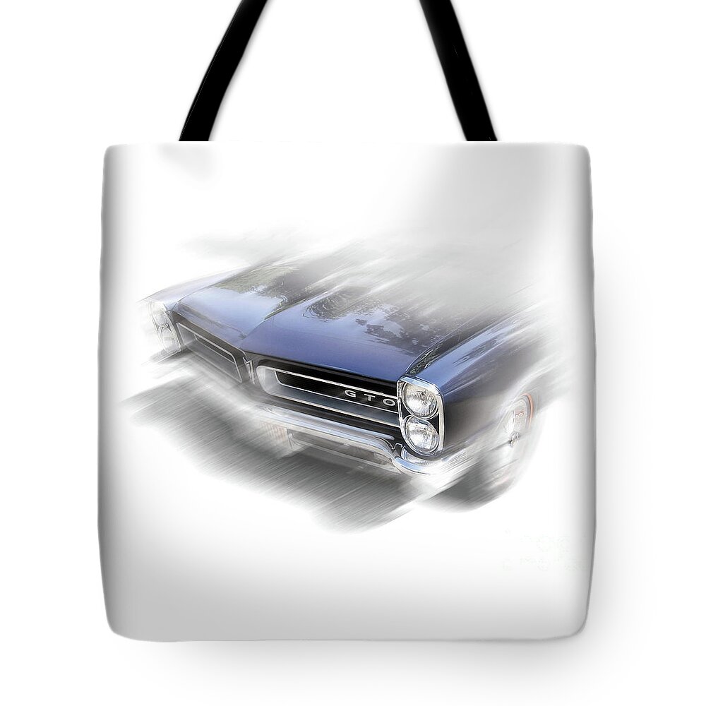 1965 Tote Bag featuring the photograph 1965 Pontiac GTO by Ron Long