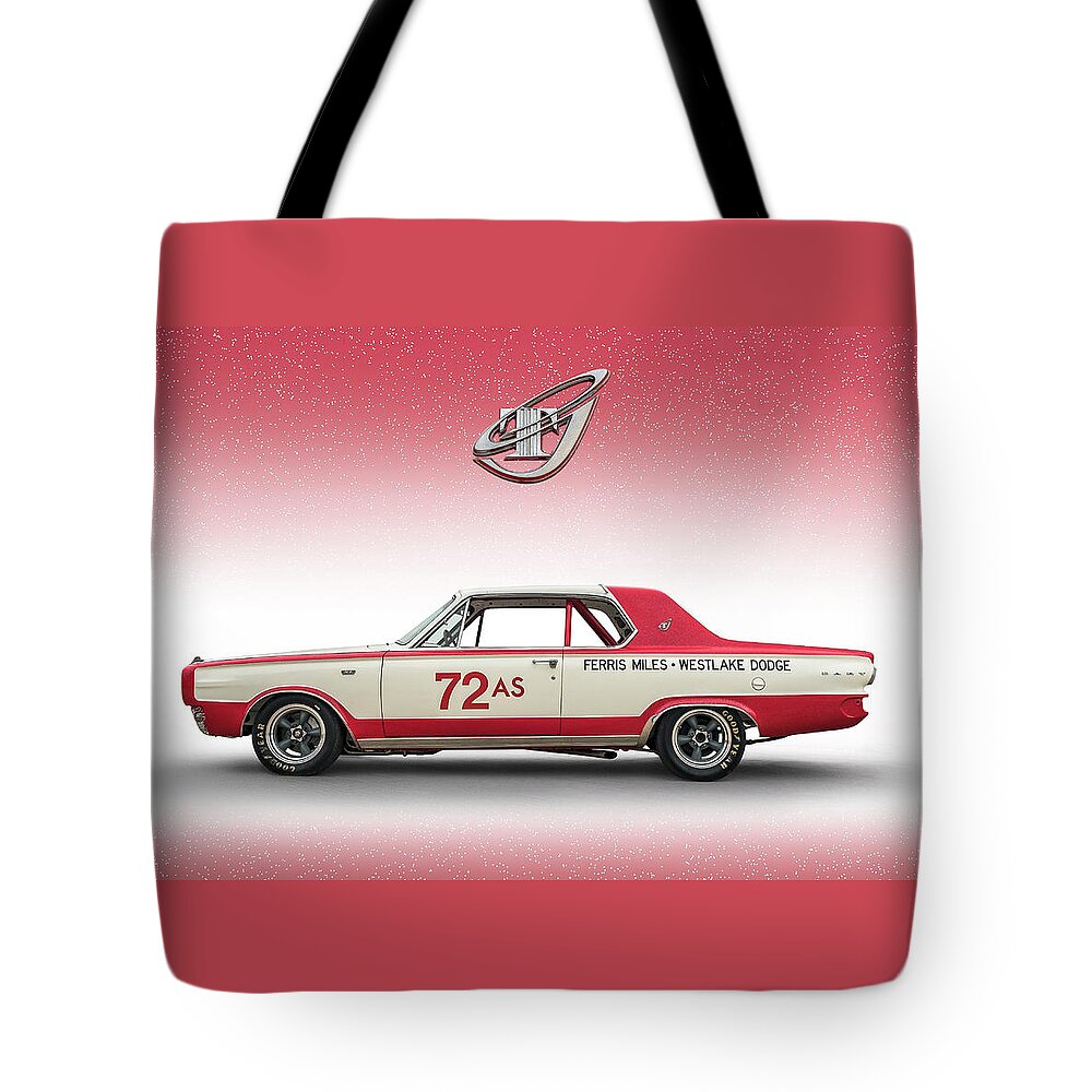 Racing Tote Bag featuring the digital art 1966 D-Dart by Douglas Pittman