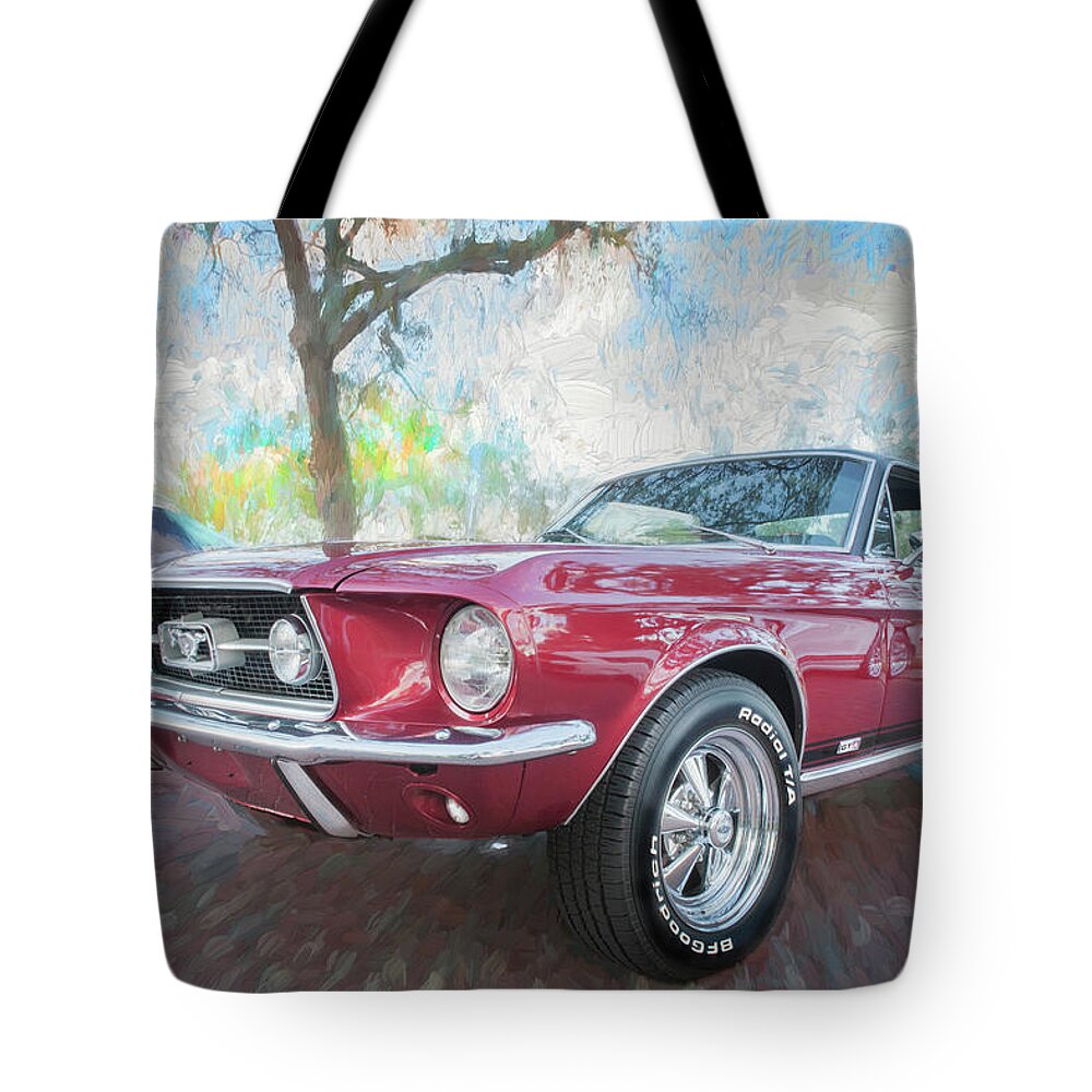 1967 Ford Mustang Tote Bag featuring the photograph 1967 Ford Mustang Coupe c117 by Rich Franco