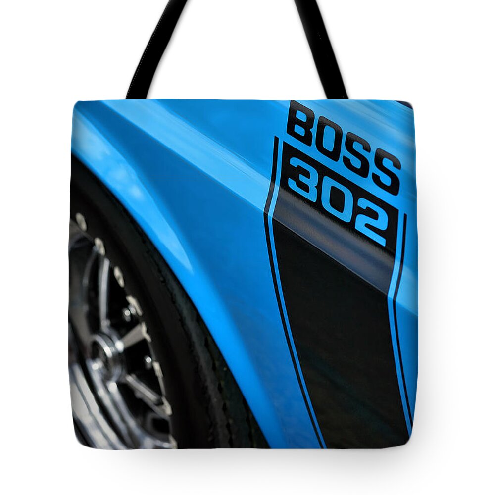 1970 Tote Bag featuring the photograph 1970 Ford Mustang Boss 302 by Gordon Dean II