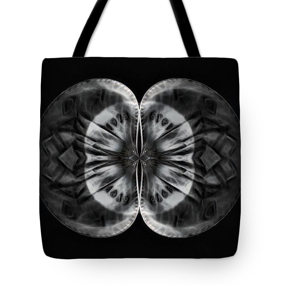 Mirror Tote Bag featuring the digital art 1973 by 'REA' Gallery
