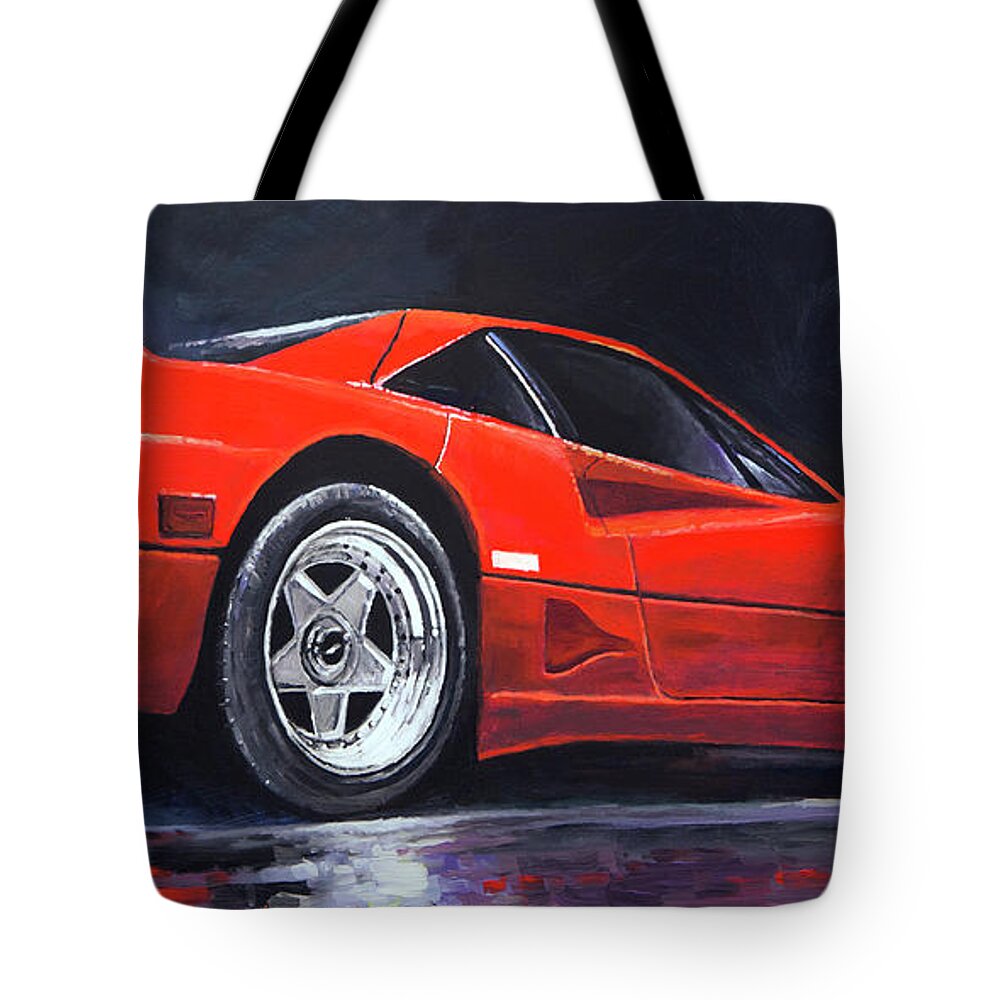 Paintings Tote Bag featuring the painting 1990 Ferrari F40 by Yuriy Shevchuk
