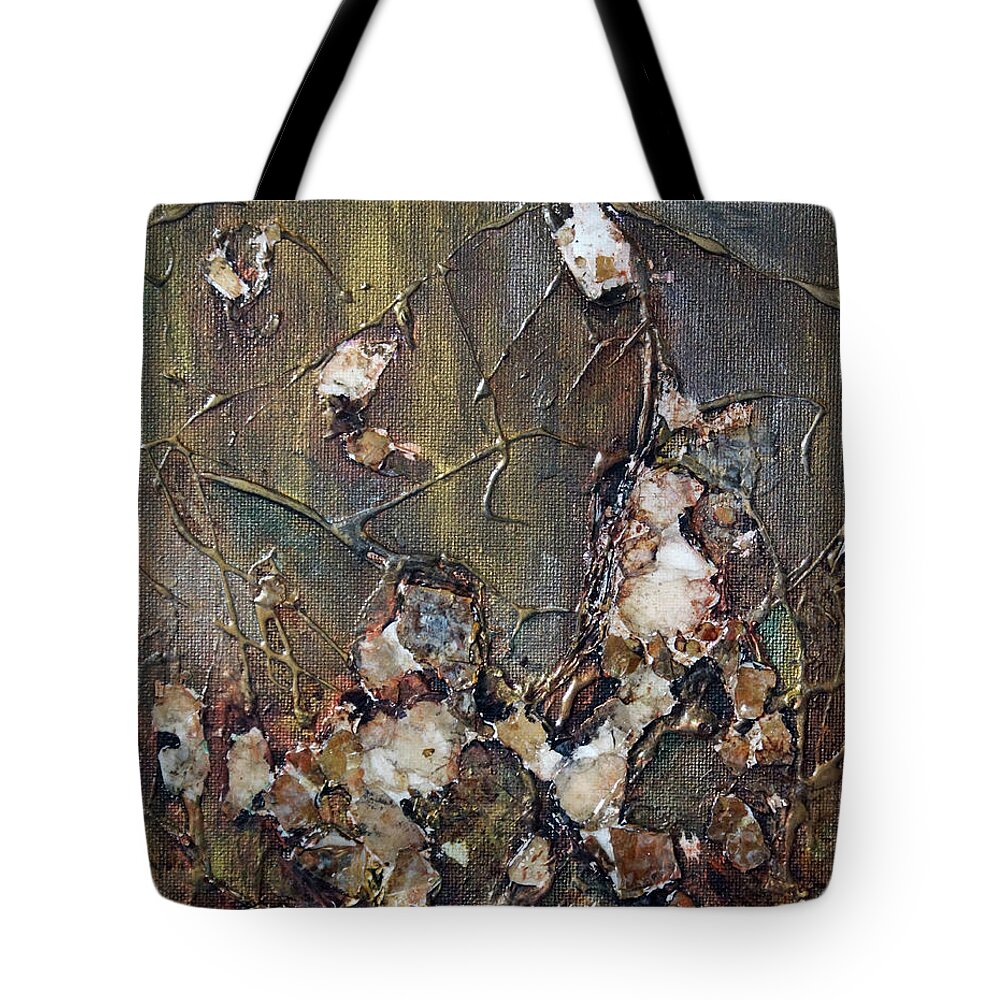 Landscape Tote Bag featuring the painting Autumn Leaves by Jo Smoley