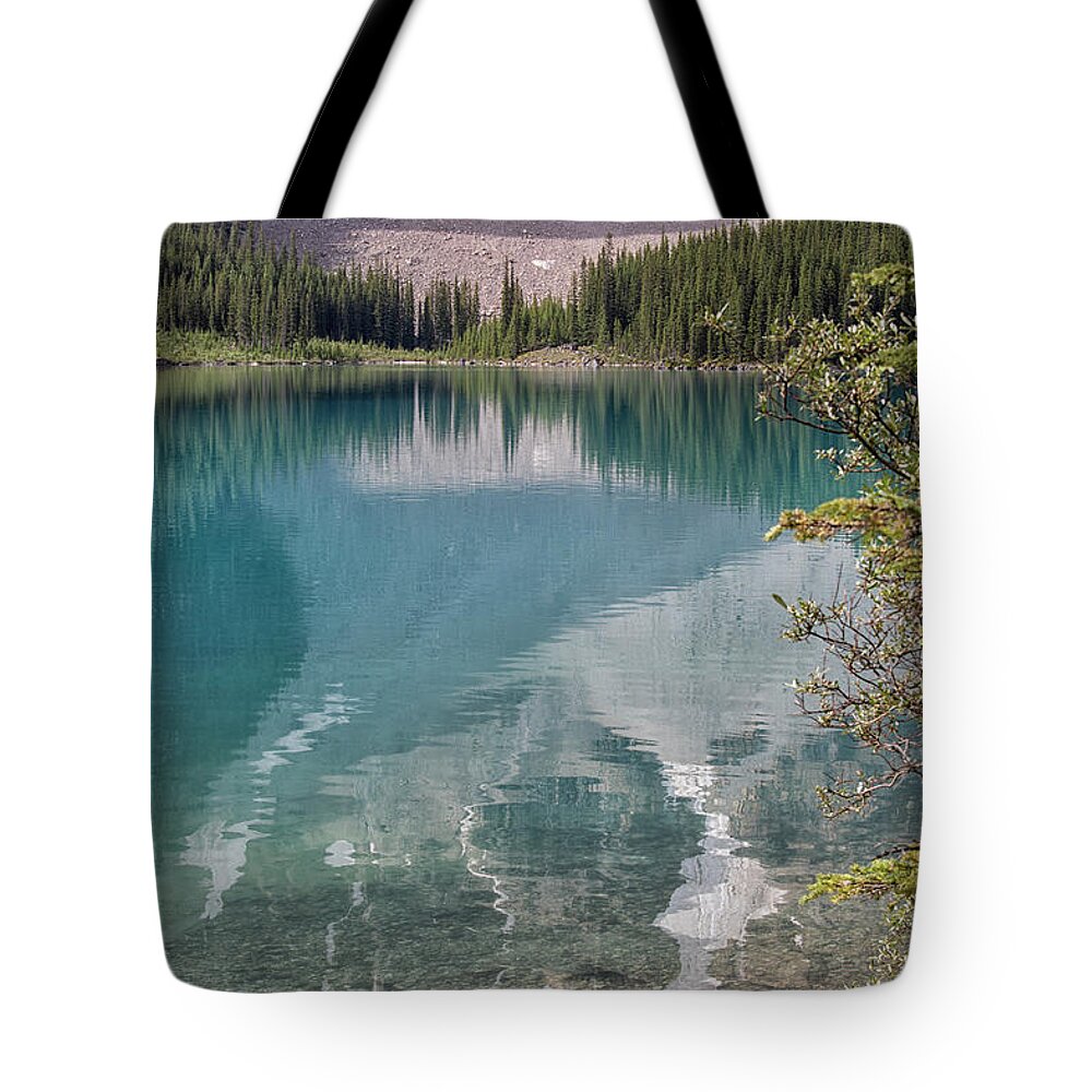 Jasper Tote Bag featuring the photograph Beautiful Lake Moraine in Banff by Patricia Hofmeester