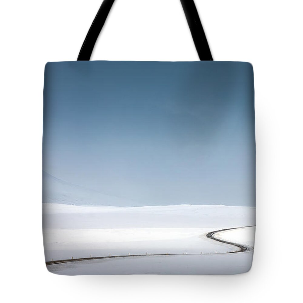 Background Tote Bag featuring the photograph Beautiful winter landscape by Anna Om