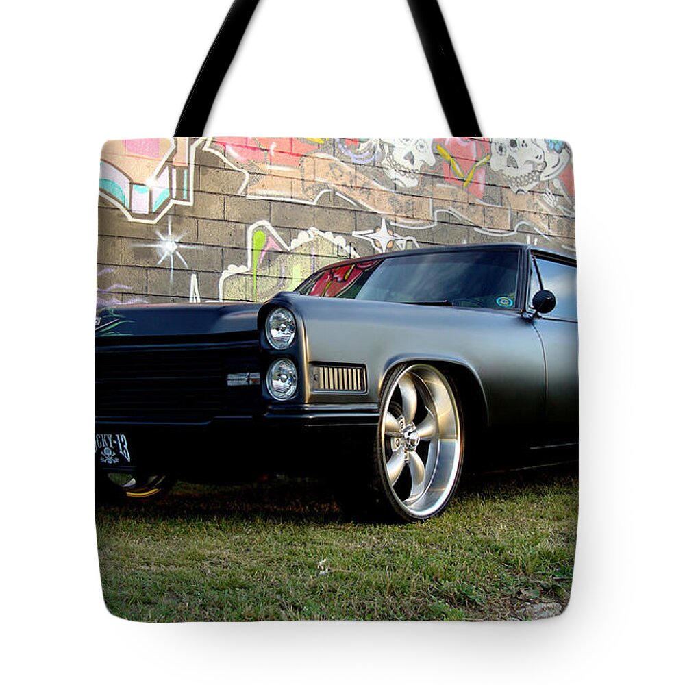 Cadillac Tote Bag featuring the photograph Cadillac #2 by Mariel Mcmeeking