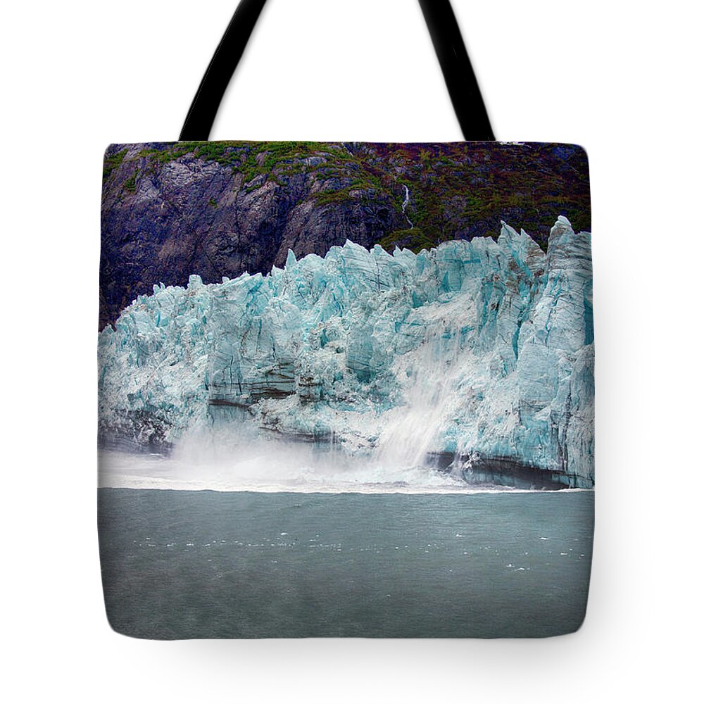 Calving Tote Bag featuring the photograph Calving Glacier #2 by Hugh Smith