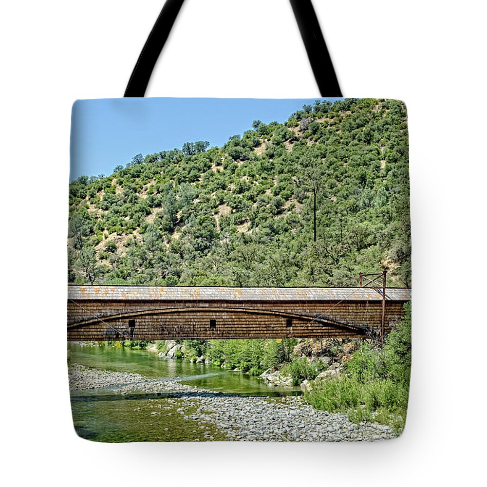 Bridgeport Tote Bag featuring the photograph Covered Bridge #2 by Jim Thompson