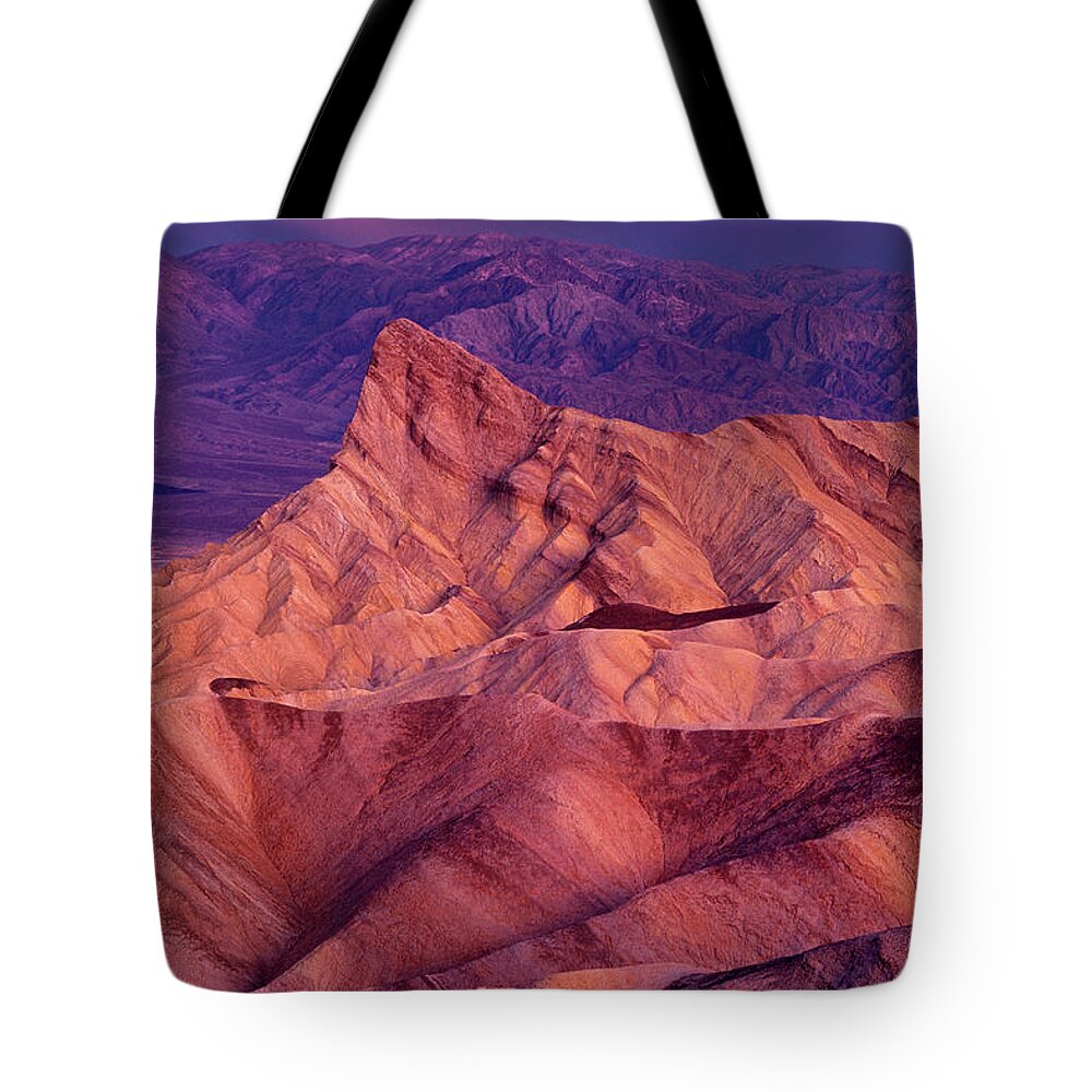 Dave Welling Tote Bag featuring the photograph Dawn Zabriski Point Death Valley National Park California #2 by Dave Welling