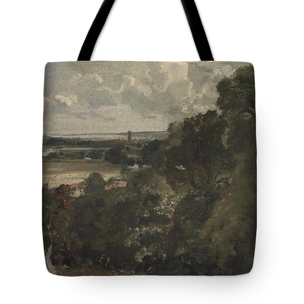 John Constable 17761837  Dedham From Near Gun Hill Tote Bag featuring the painting Dedham from near Gun Hill #2 by John Constable