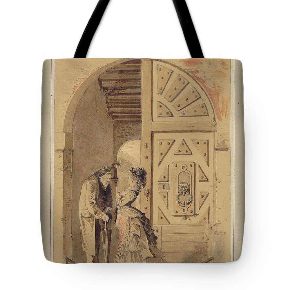 Drawn To Paris - Sketch Record Of Paris Buildings & Street Scenes From The 2nd Half Of The 19th Century - Rue St Louis En L'isle N 10 (1800s) Tote Bag featuring the painting Drawn to Paris #2 by MotionAge Designs