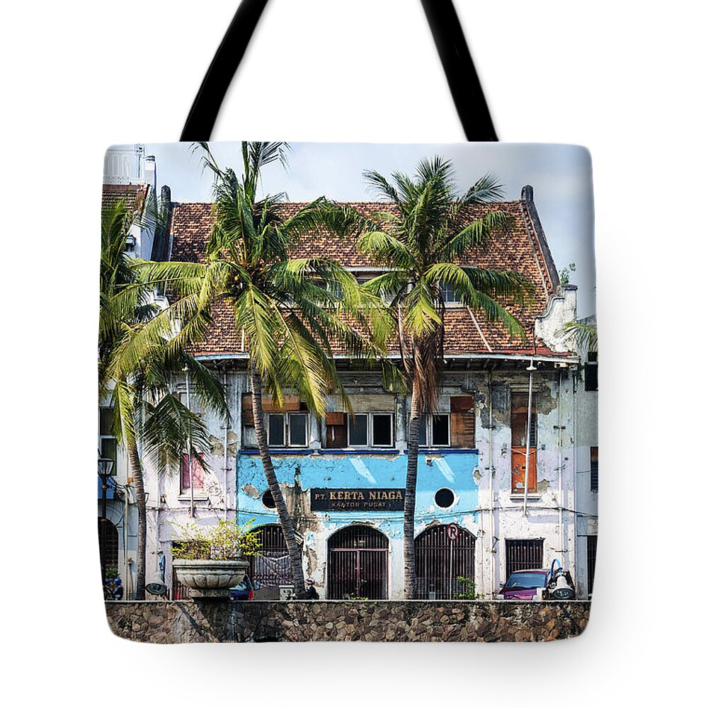 Architecture Tote Bag featuring the photograph Dutch Colonial Buildings In Old Town Of Jakarta Indonesia #2 by JM Travel Photography