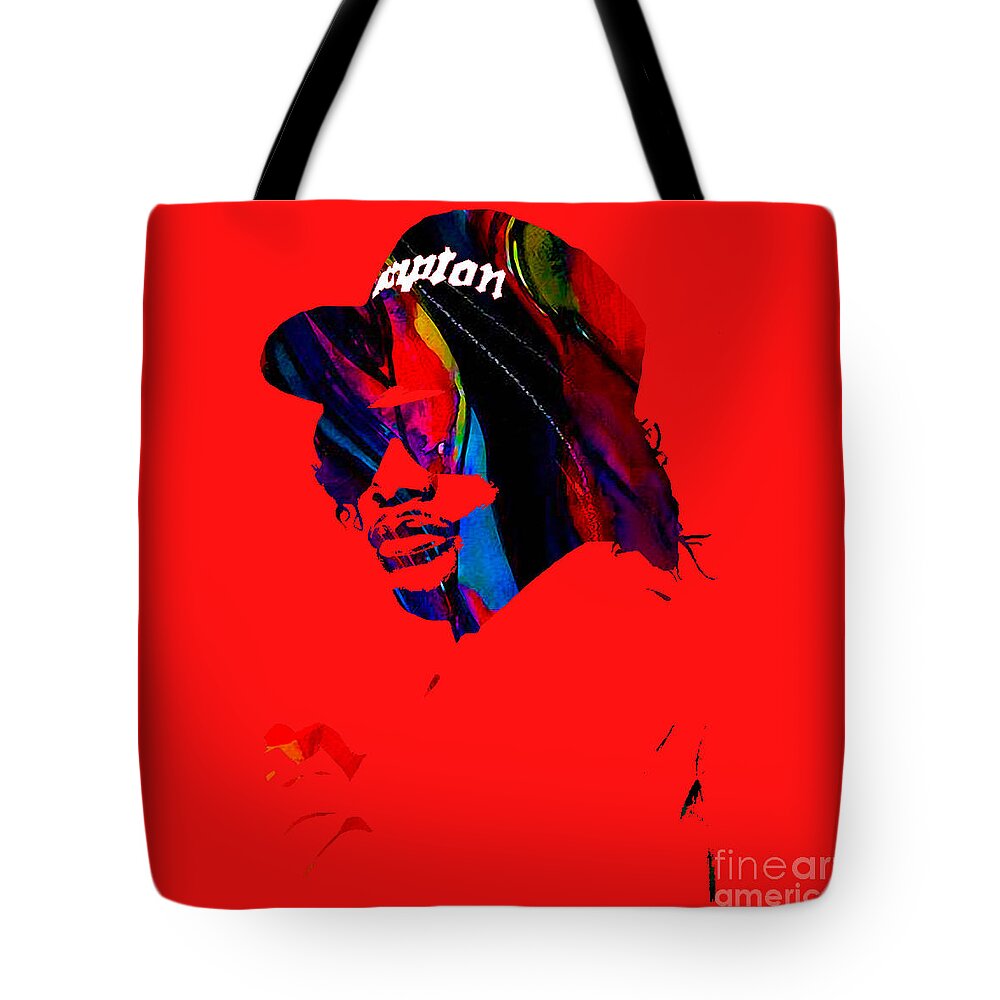 Eazy E Tote Bag featuring the mixed media Eazy E Straight Outta Compton #1 by Marvin Blaine
