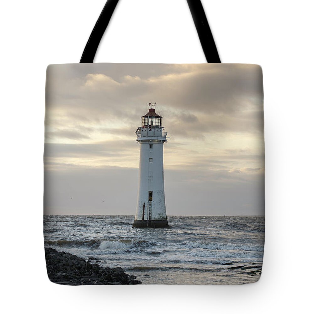 Beach Tote Bag featuring the photograph Fort Perch Lighthouse #2 by Spikey Mouse Photography