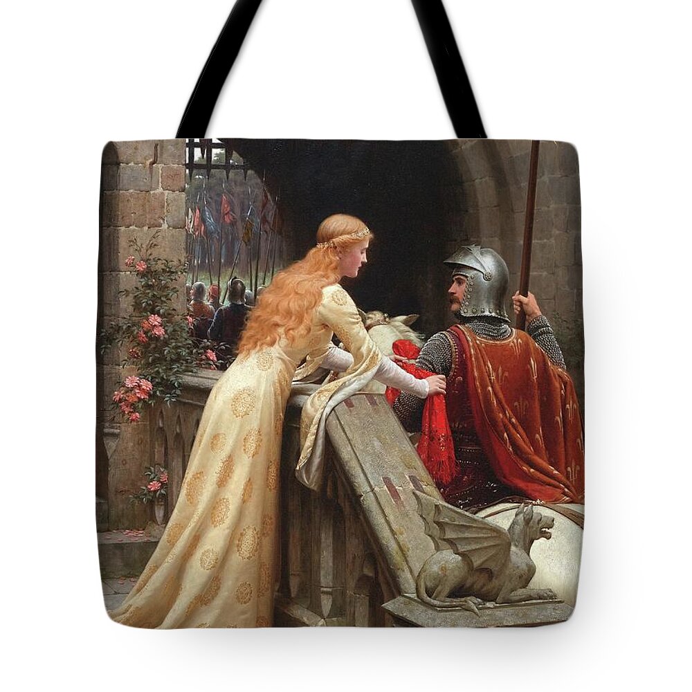 God Speed Tote Bag featuring the painting God Speed by Edmund Blair Leighton