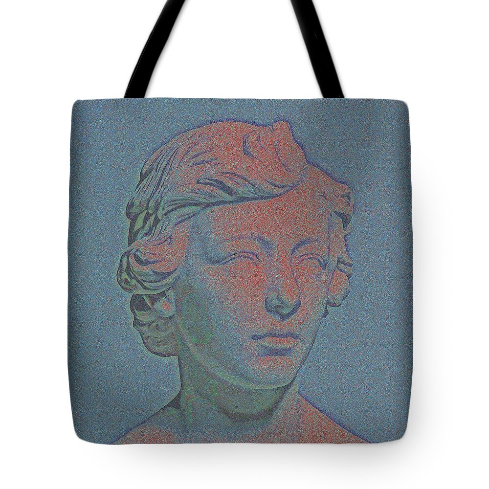 Man Tote Bag featuring the painting Head of a Youth #2 by Celestial Images