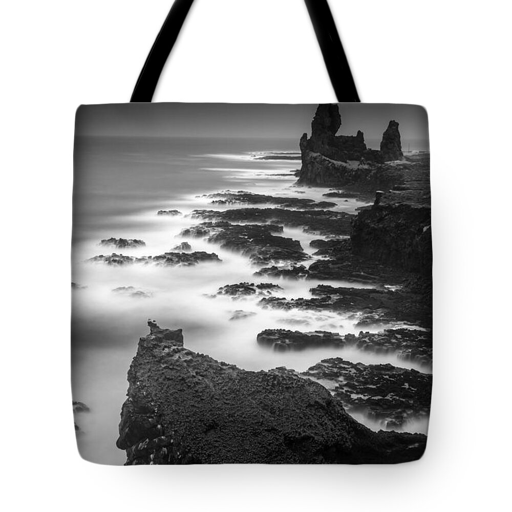 Thufubjarg Tote Bag featuring the photograph In the storm 1 #3 by Gunnar Orn Arnason