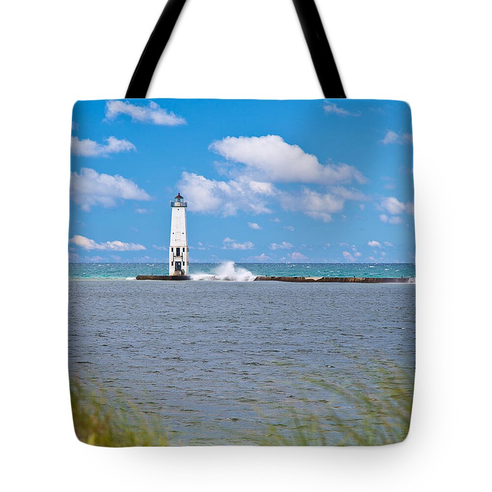 Lighthouse Tote Bag featuring the photograph Lake Michigan Lighthouse #2 by ELITE IMAGE photography By Chad McDermott