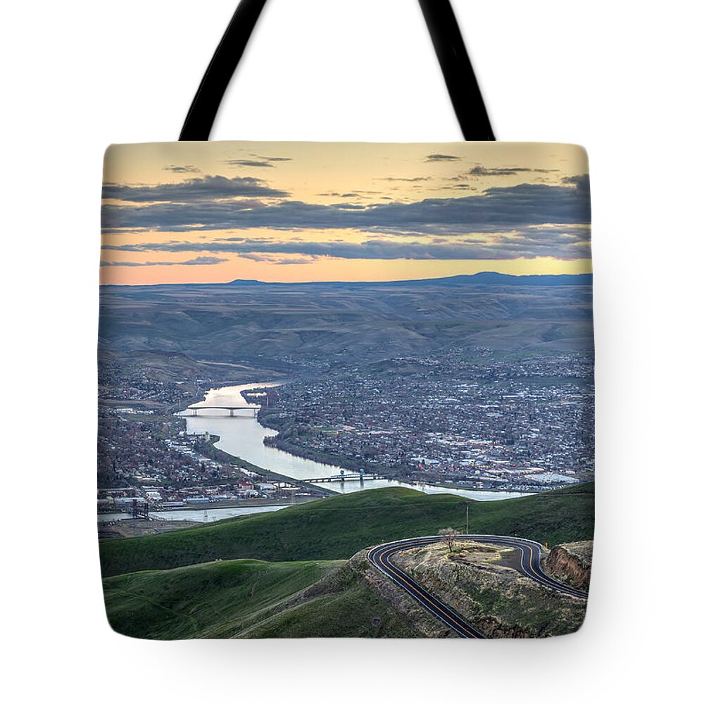 Lewiston Idaho Clarkston Washington Id Wa Lewis Clark Lc Valley Landscape Rivers Hill Tote Bag featuring the photograph LC Valley by Brad Stinson