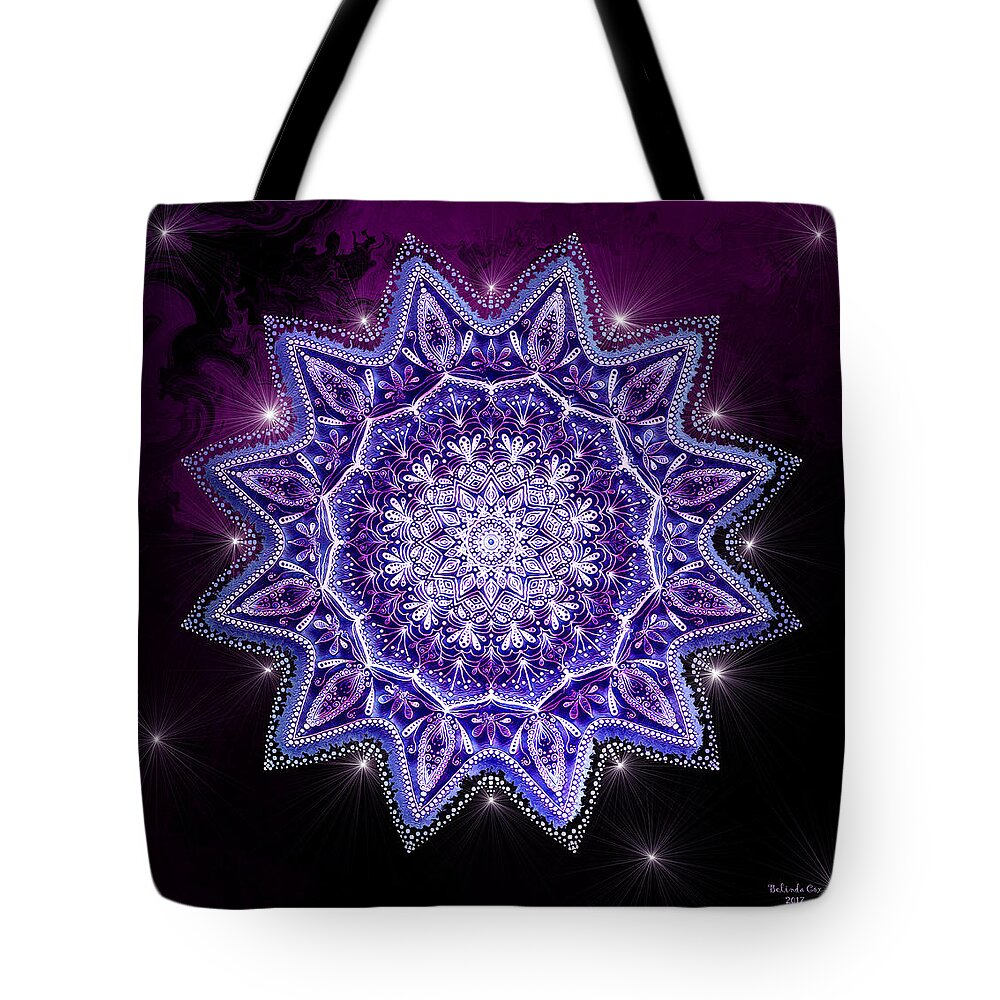 Digital Art Tote Bag featuring the digital art Mandala Art #2 by Artful Oasis