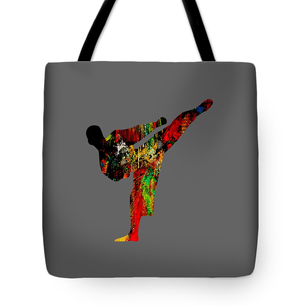 Martial Arts Tote Bag featuring the mixed media Martial Arts Collection #2 by Marvin Blaine