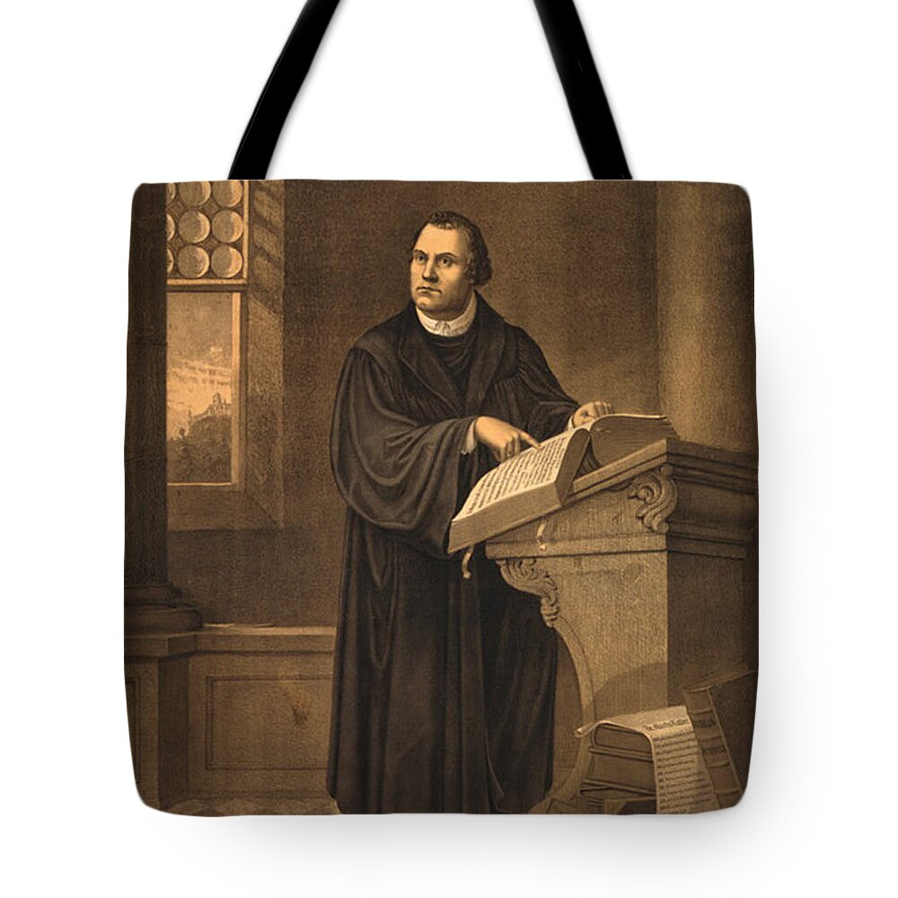 History Tote Bag featuring the photograph Martin Luther, German Theologian #2 by Photo Researchers