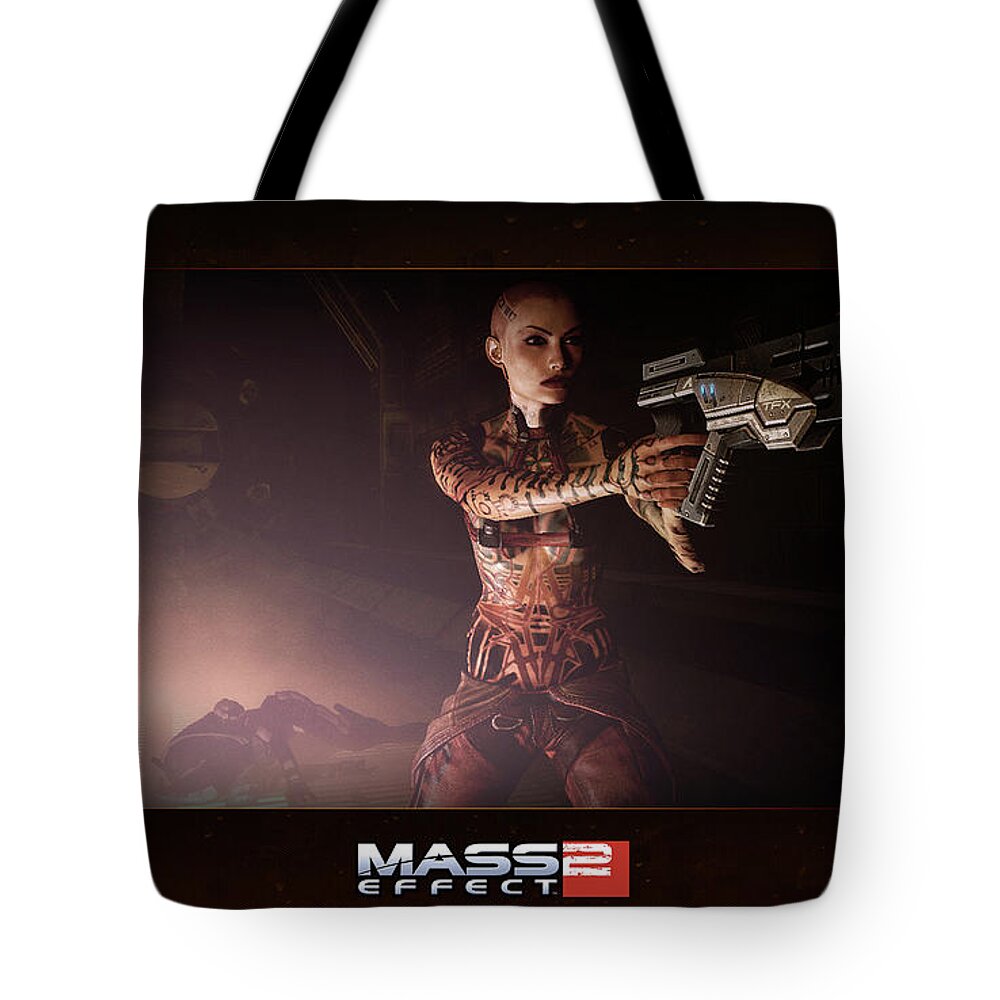 Mass Effect 2 Tote Bag featuring the digital art Mass Effect 2 #2 by Super Lovely
