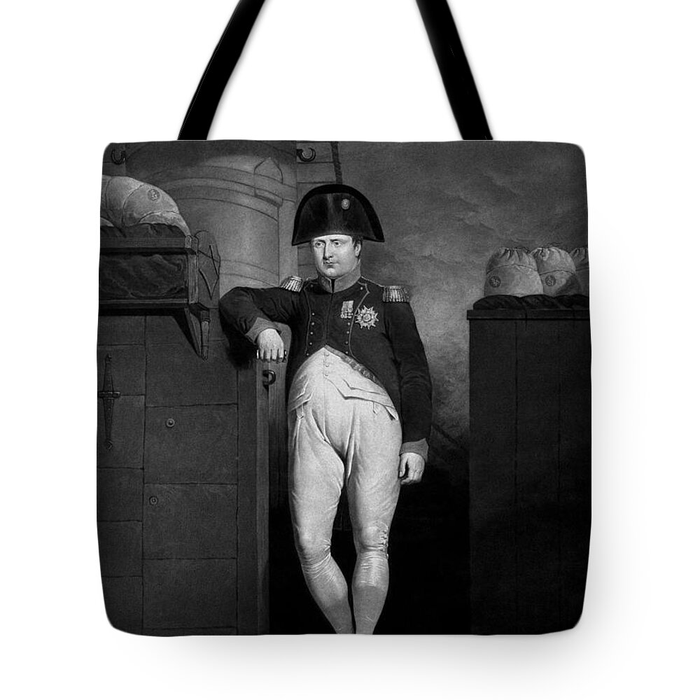 Napoleon Tote Bag featuring the mixed media Napoleon Bonaparte #3 by War Is Hell Store