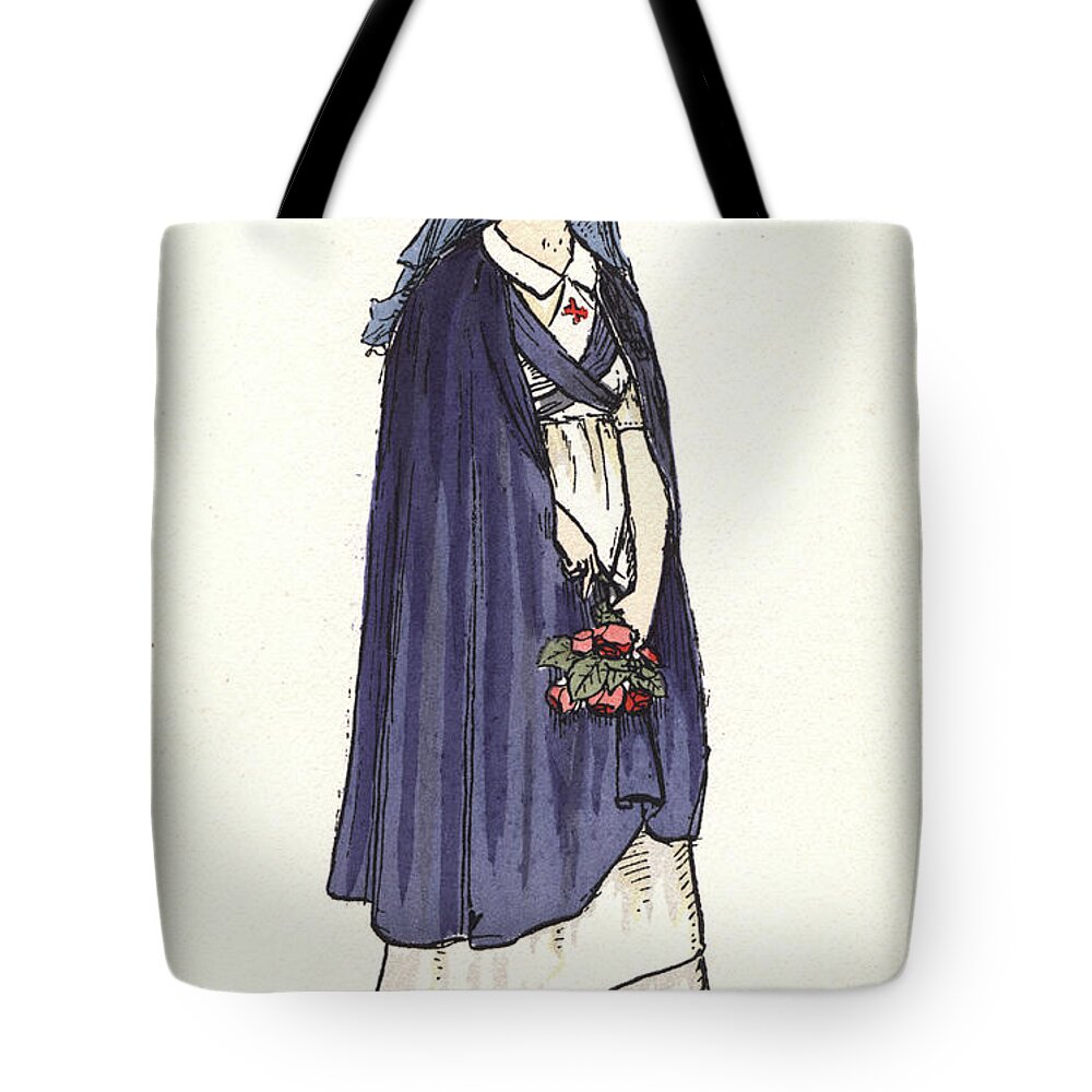 1920 Tote Bag featuring the drawing NURSE, c1920. #2 by Granger