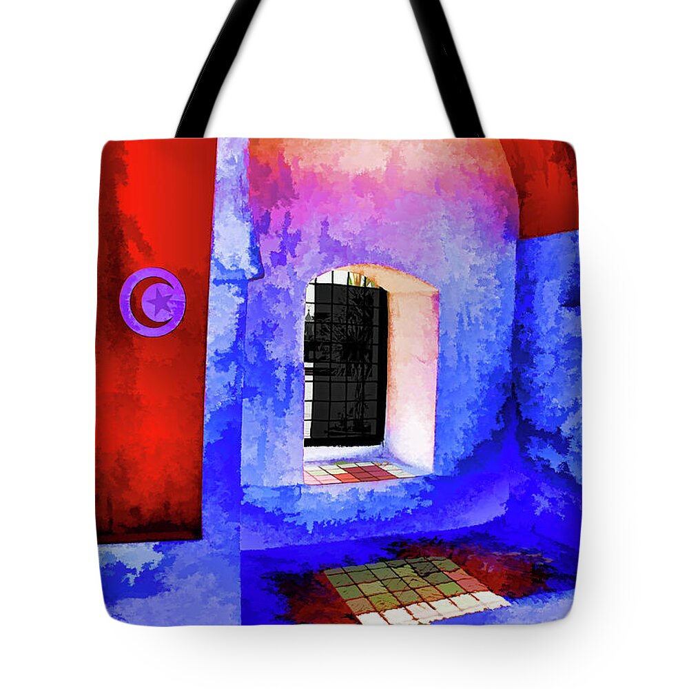 Arabic Architecture Interiors Colorful Areas Tote Bag featuring the photograph Open Window #2 by Rick Bragan