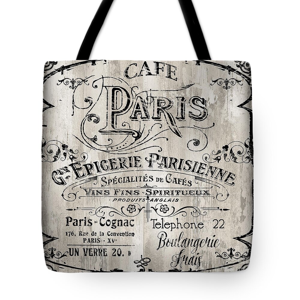 Bistro Tote Bag featuring the painting Paris Bistro #2 by Mindy Sommers
