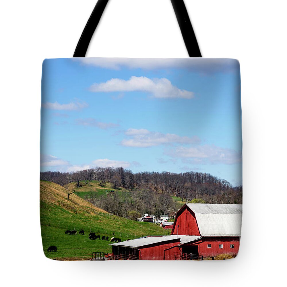 Pasture Field Tote Bag featuring the photograph Pasture Field and Barn #2 by Thomas R Fletcher