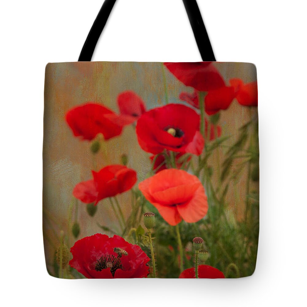 Poppies Tote Bag featuring the photograph Poppies #2 by Carolyn D'Alessandro