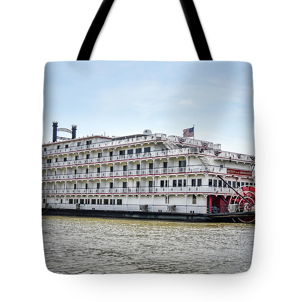 Queen Of The Mississippi Tote Bag featuring the photograph Queen of the Mississippi #2 by Holden The Moment