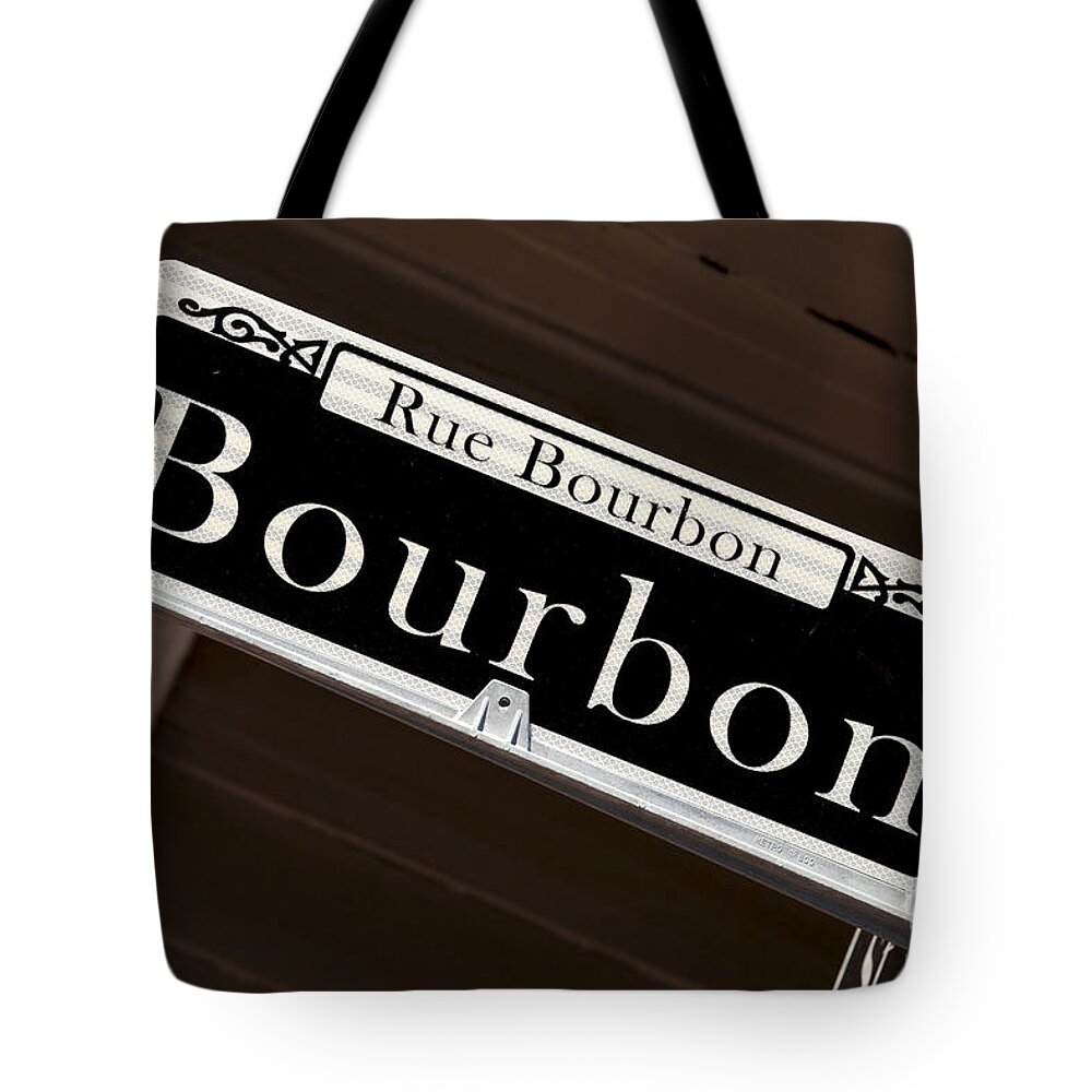 New Orleans Tote Bag featuring the photograph Rue Bourbon Street - New Orleans #2 by Anthony Totah