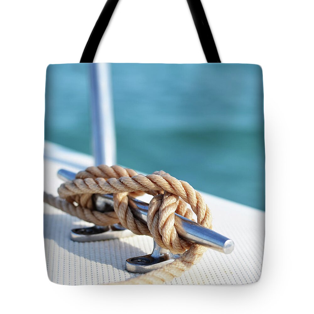 Sailors Knot Tote Bag featuring the photograph Sailor's Knot Square #1 by Laura Fasulo