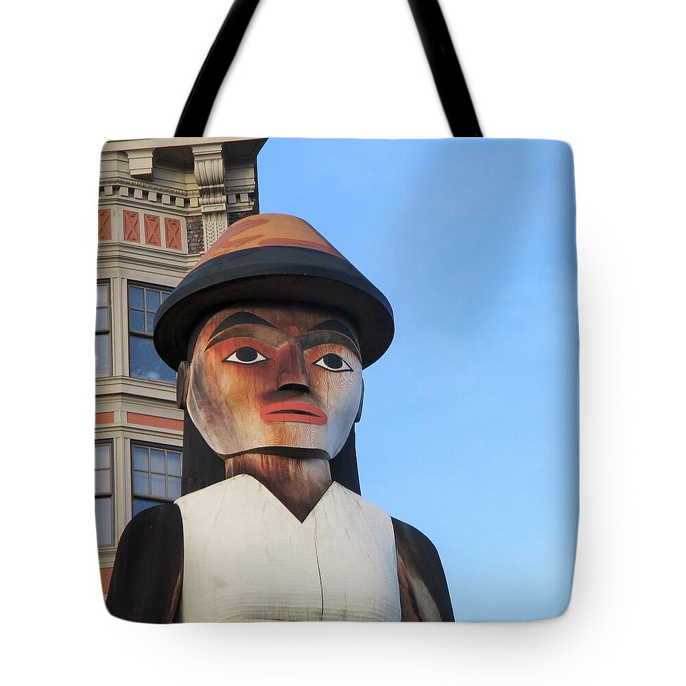 Totem Tote Bag featuring the photograph Salish Woman #1 by Martin Cline