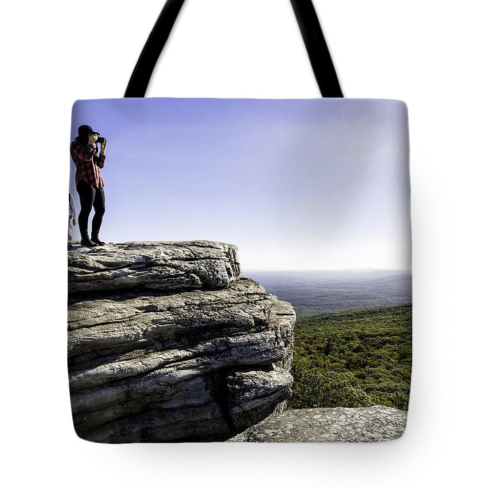 Sam's Point Tote Bag featuring the photograph Sams Point Overlook #3 by Fran Gallogly
