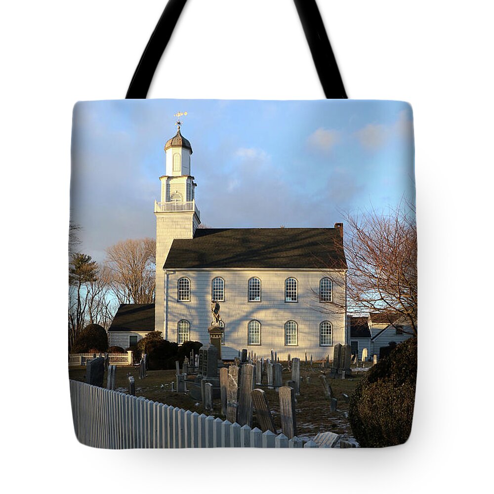 Setauket Presbyterian Church Tote Bag featuring the photograph Setauket Presbyterian Church Setauket New York #2 by Bob Savage