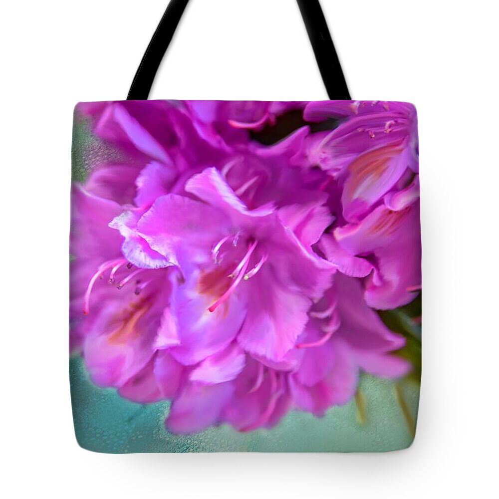 Pink Azaleas Tote Bag featuring the photograph Spring #2 by Mary Timman
