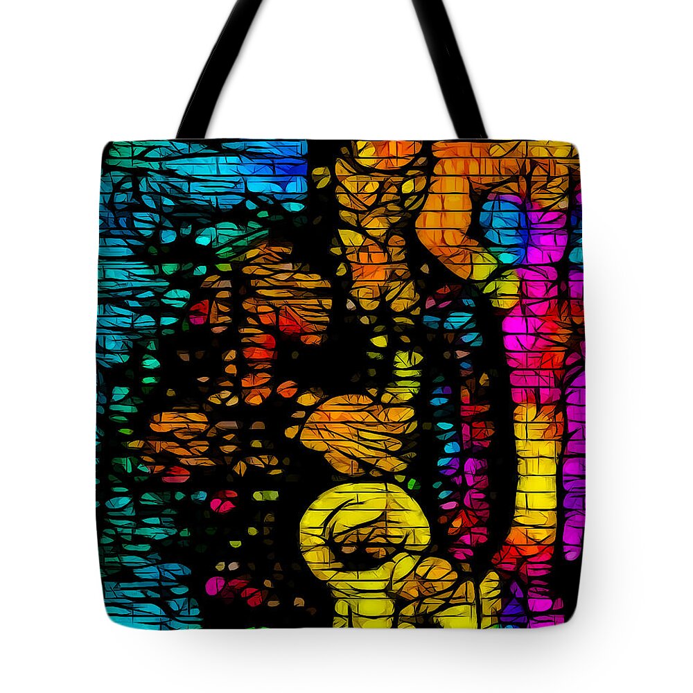 Music Tote Bag featuring the digital art Street Jazz #2 by Terry Fiala