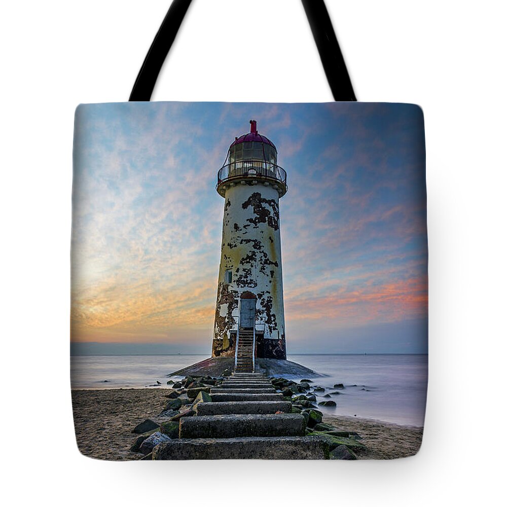 Lighthouse Tote Bag featuring the photograph Sunset at the Lighthouse #2 by Ian Mitchell