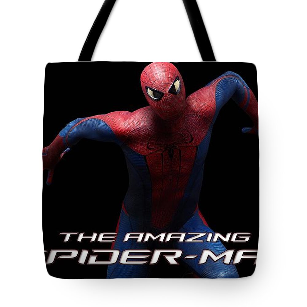 The Amazing Spider-man Tote Bag featuring the digital art The Amazing Spider-Man #2 by Super Lovely
