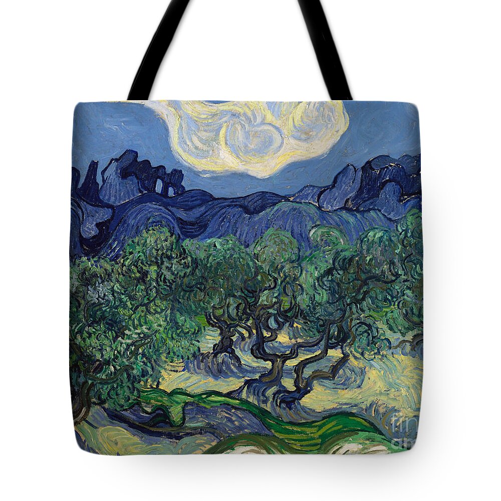 The Olive Trees Tote Bag featuring the painting The Olive Trees, 1889 by Vincent Van Gogh